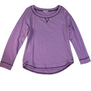T by Talbots Sweatshirt Womens Medium Pink Purple Crew Neck